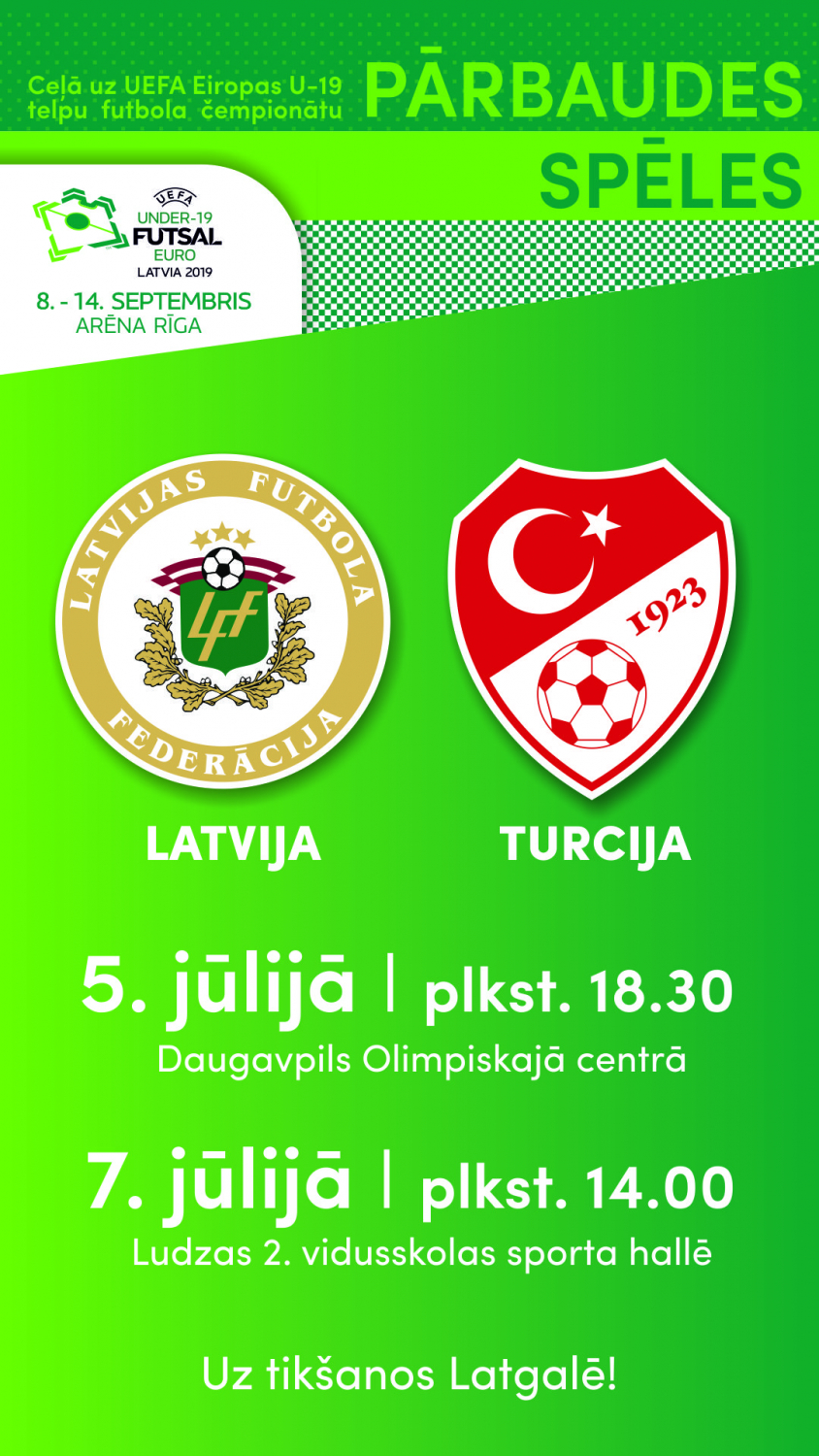 Telpu futbols - Latvija pret Turciju - Uz tik┼íanos Latgal─ô